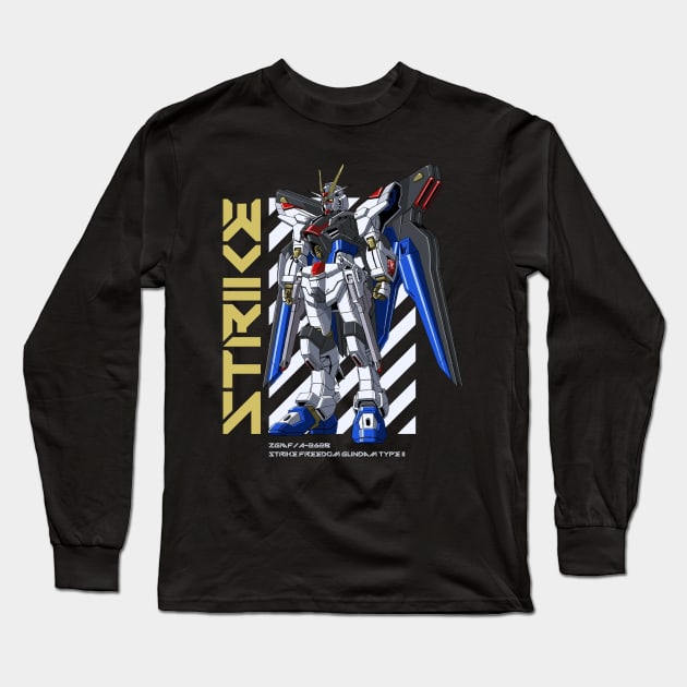 Strike Freedom Gundam Type II Long Sleeve T-Shirt by Shapwac12